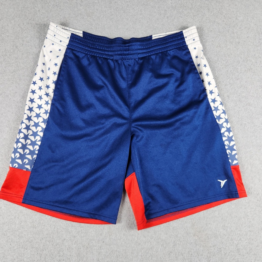 Old Navy Active Shorts Mens Large Blue Go-Dry Fitness Workout Elastic Waist